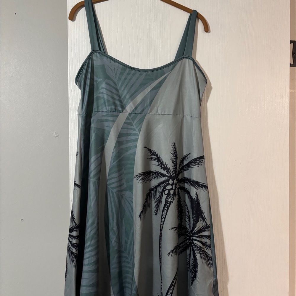 Rosegal Blue Scoop Neck Sleeveless Sundress